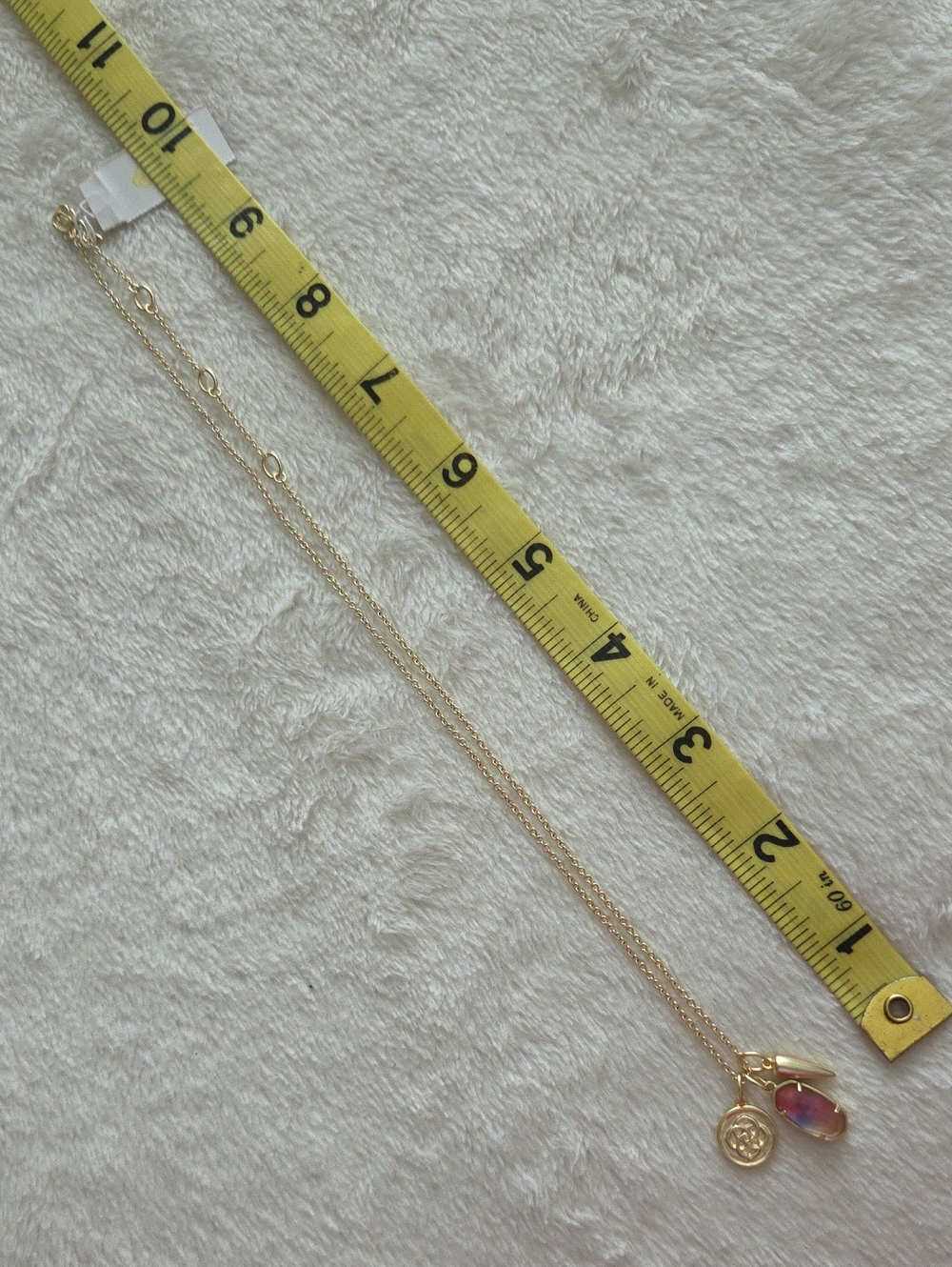 NWT Dira Gold Convertible Coin Charm Necklace in Watercolor Pink Orange - Picture 8 of 12